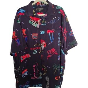 Via Ripatti Designs Graphic Button-Up Shirt